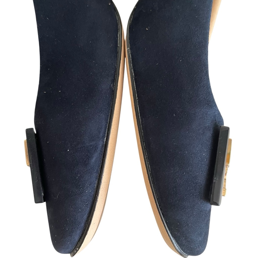 Tory Burch "GiGi" Suede Pump in Tory Navy Blue 8.5 - Picture 4 of 8